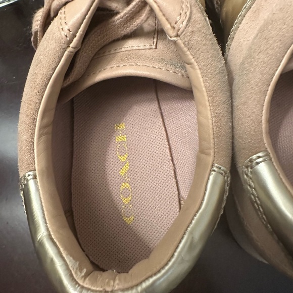 Coach Gold and Tan Women's Sneakers - Picture 6 of 6